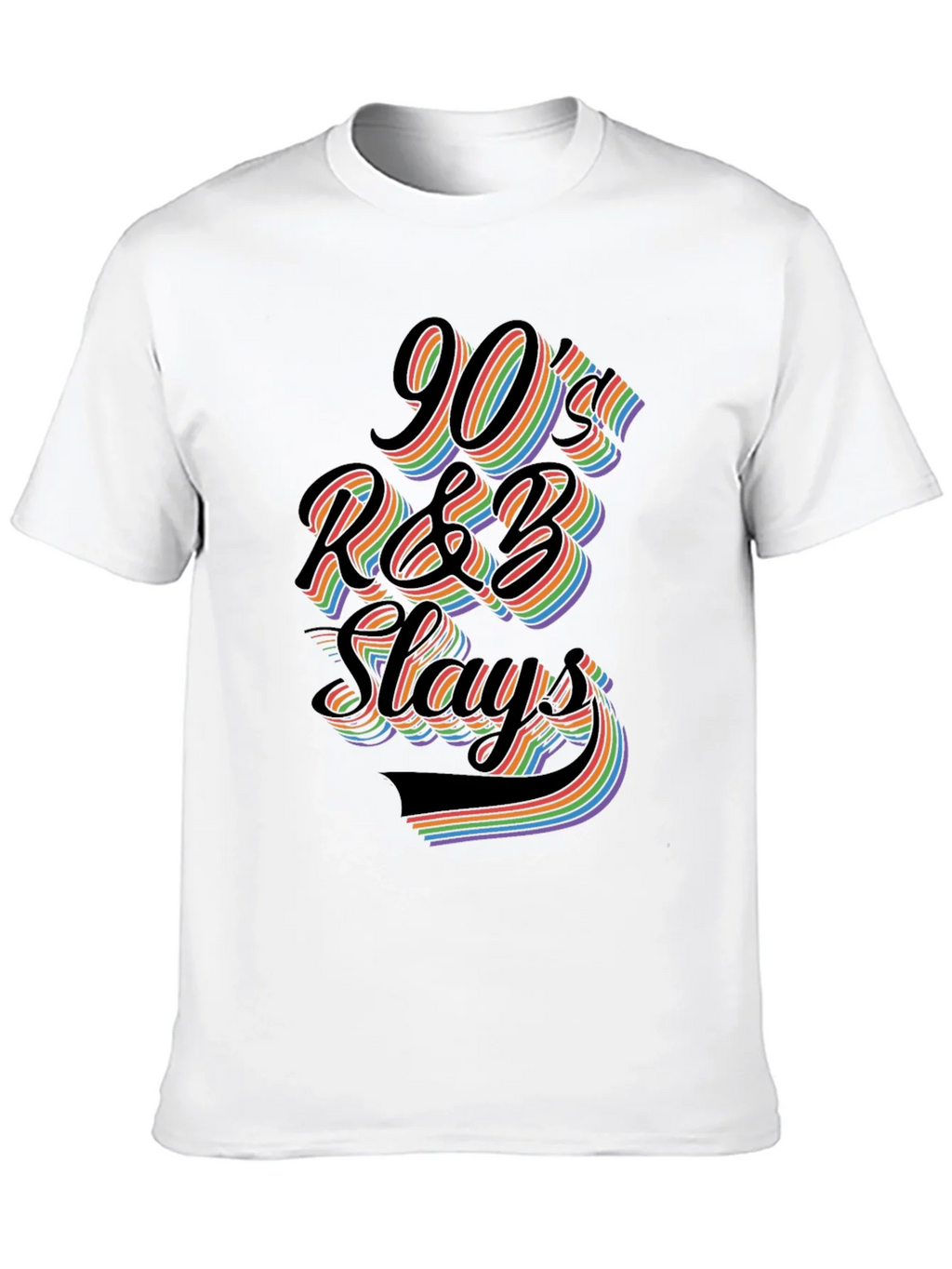 90s R&B Slays T-Shirt - Retro Rainbow Graphic Tee product image 9