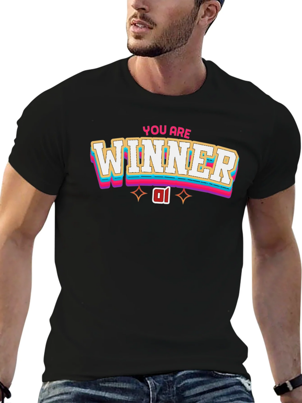 You Are Winner Black T-Shirt product image 6