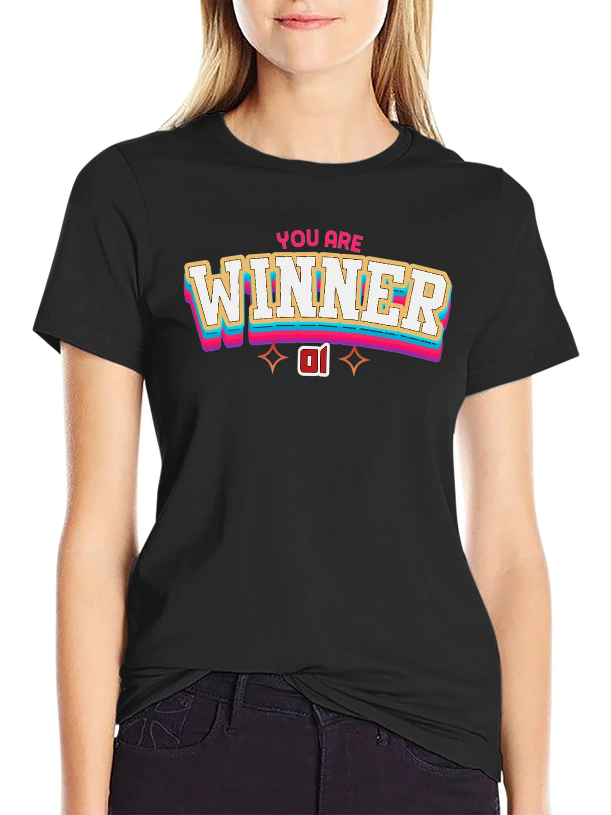 You Are Winner Black T-Shirt product image 2