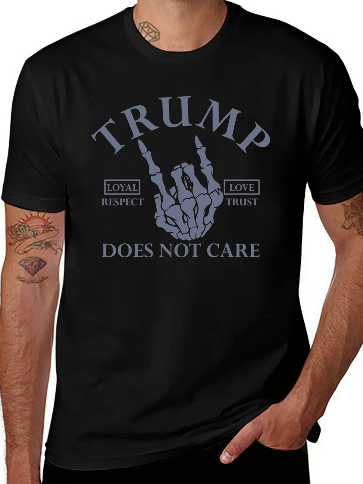 Trump Skeleton Hand Graphic Tee - Does Not Care product image 1