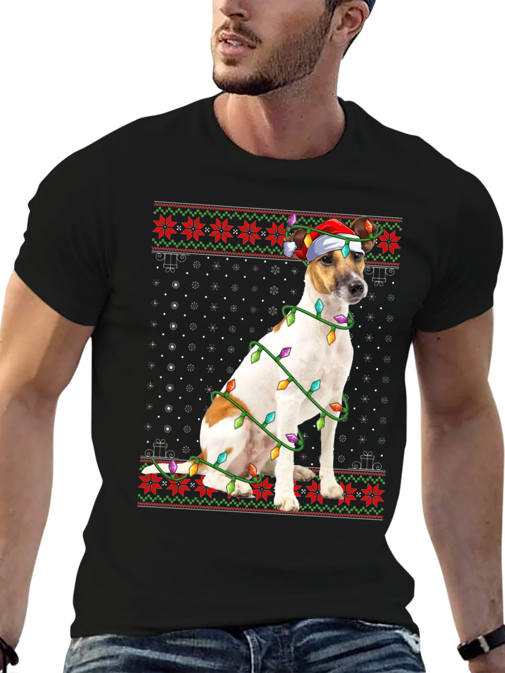 Dog Christmas Lights T-Shirt product image 6