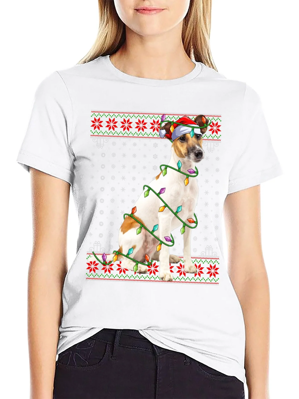 Dog Christmas Lights T-Shirt product image 8