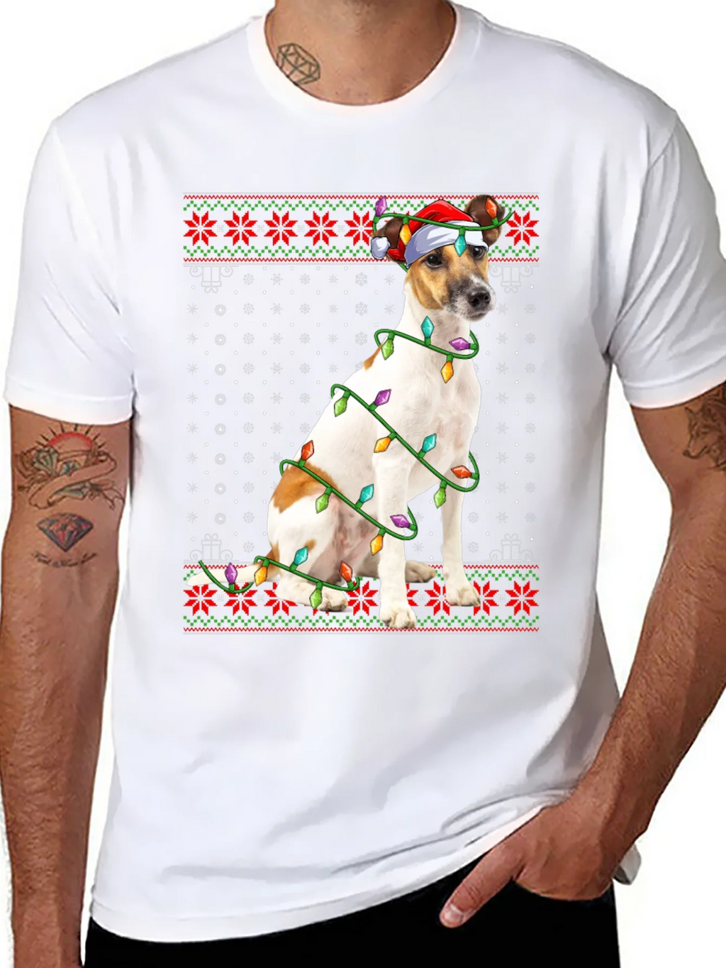 Dog Christmas Lights T-Shirt product image 7