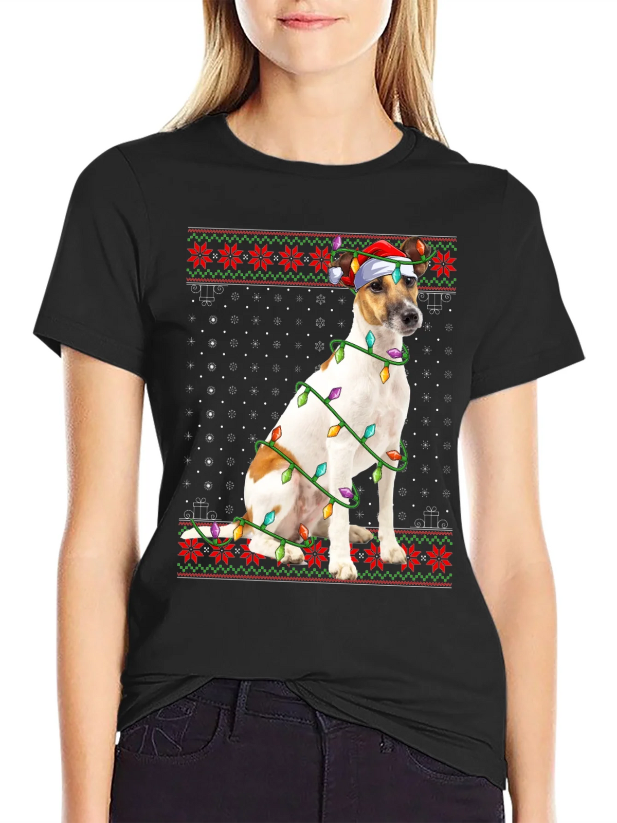 Dog Christmas Lights T-Shirt product image 2