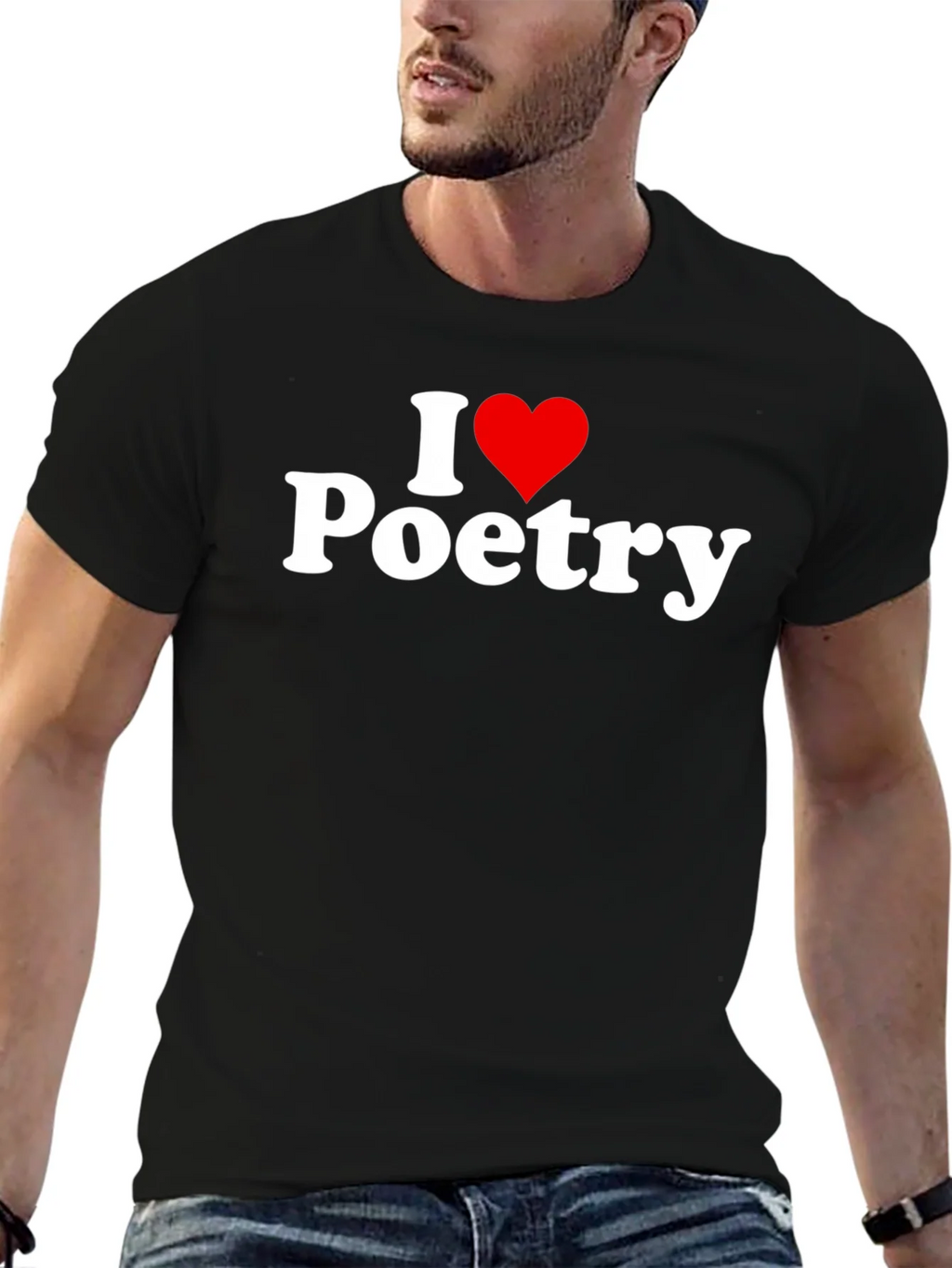I Heart Poetry Black T-Shirt product image 3