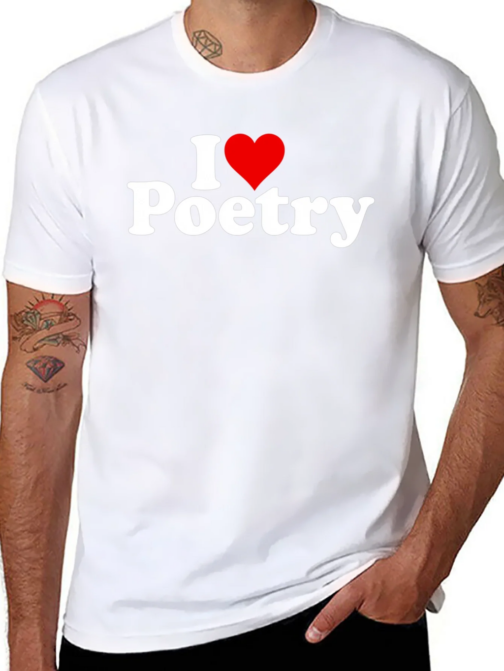 I Heart Poetry Black T-Shirt product image 4