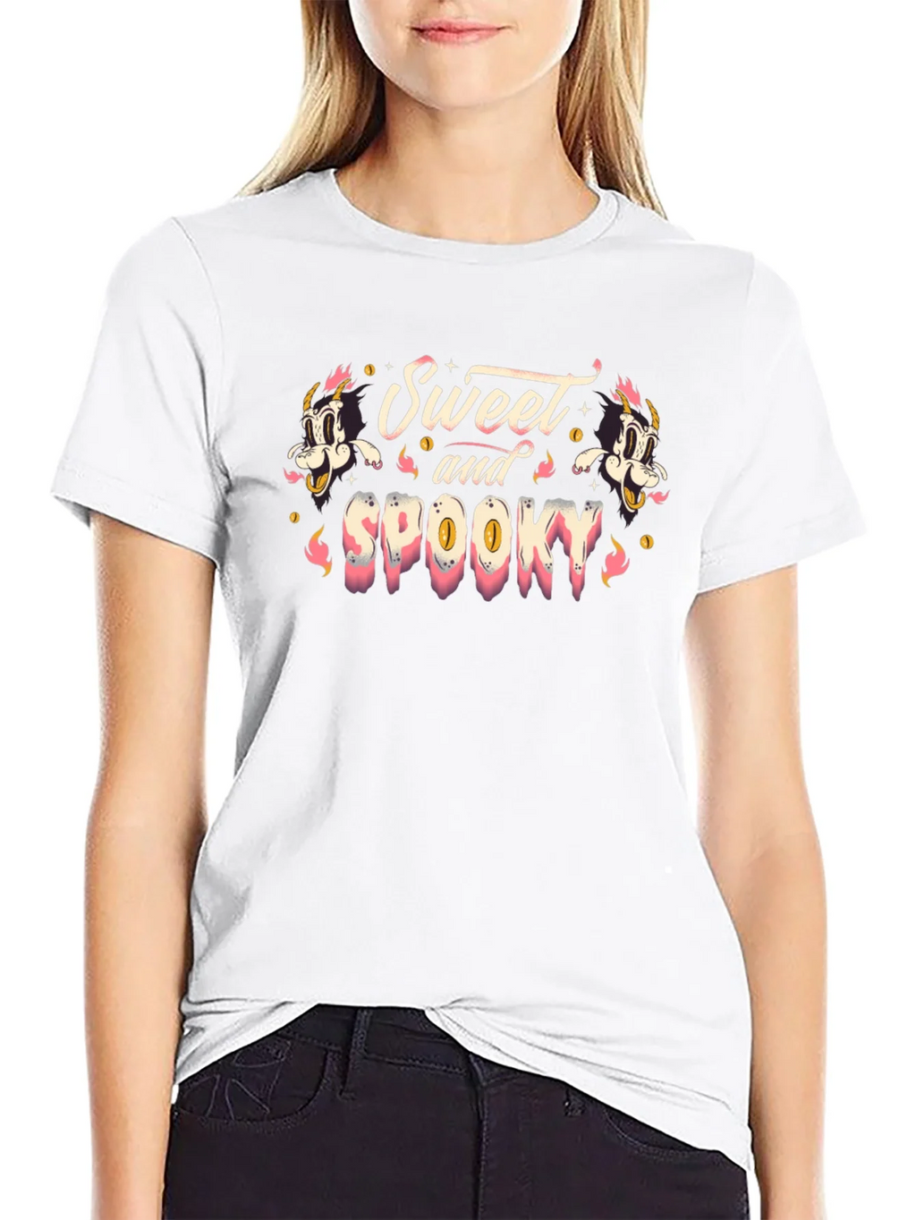 Sweet and Spooky Graphic Print T-Shirt product image 7