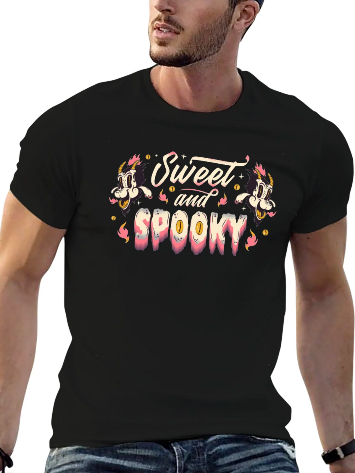 Sweet and Spooky Graphic Print T-Shirt product image 5