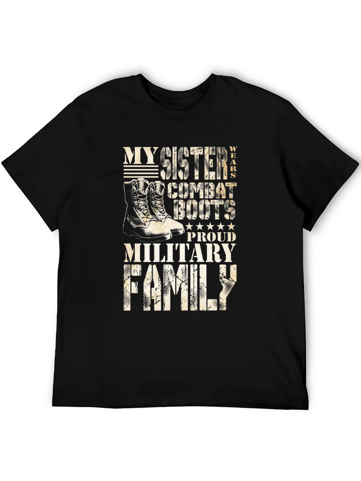 Military Family Sister Combat Boots T-Shirt product image 5