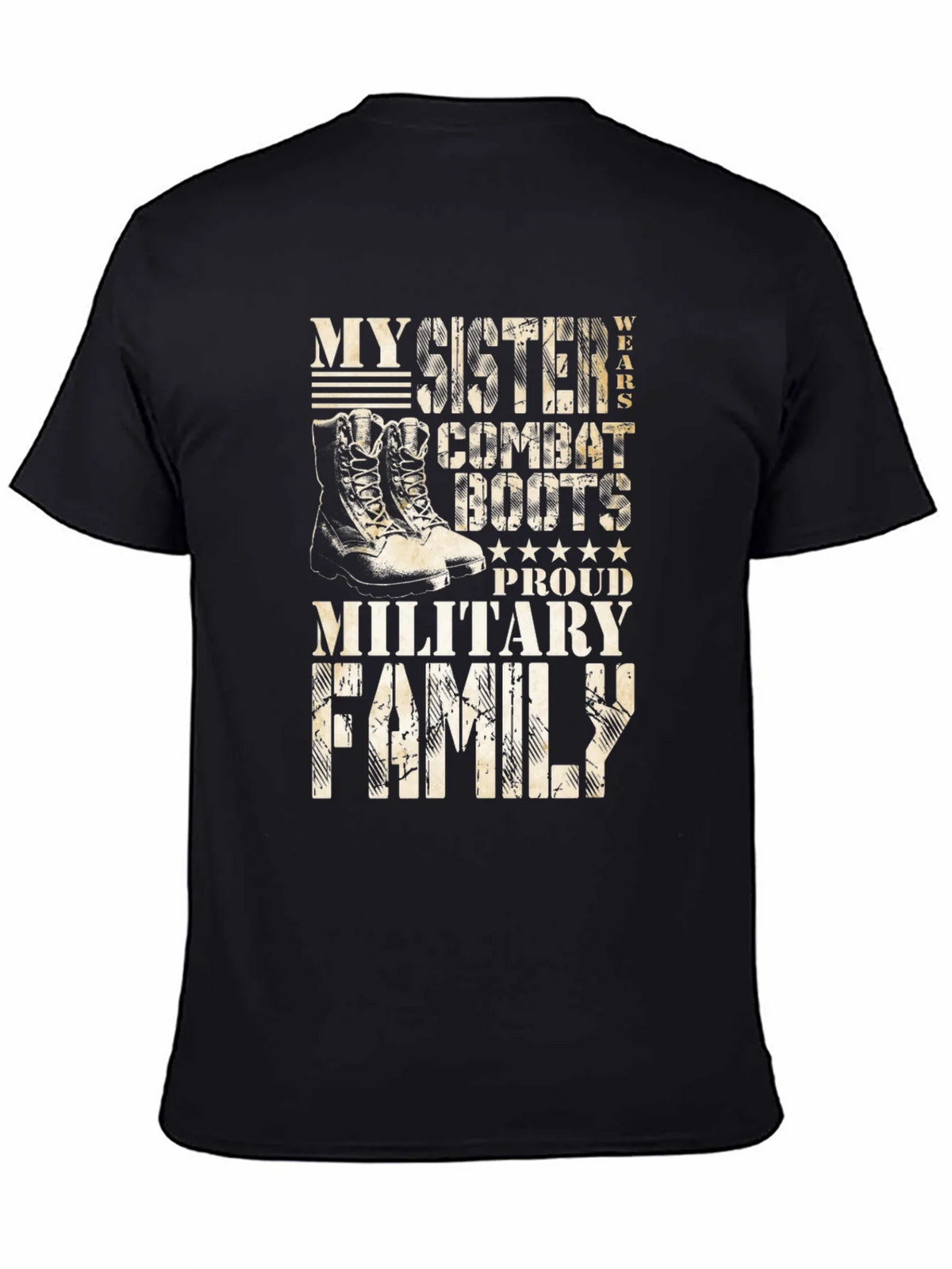 Military Family Sister Combat Boots T-Shirt product image 4