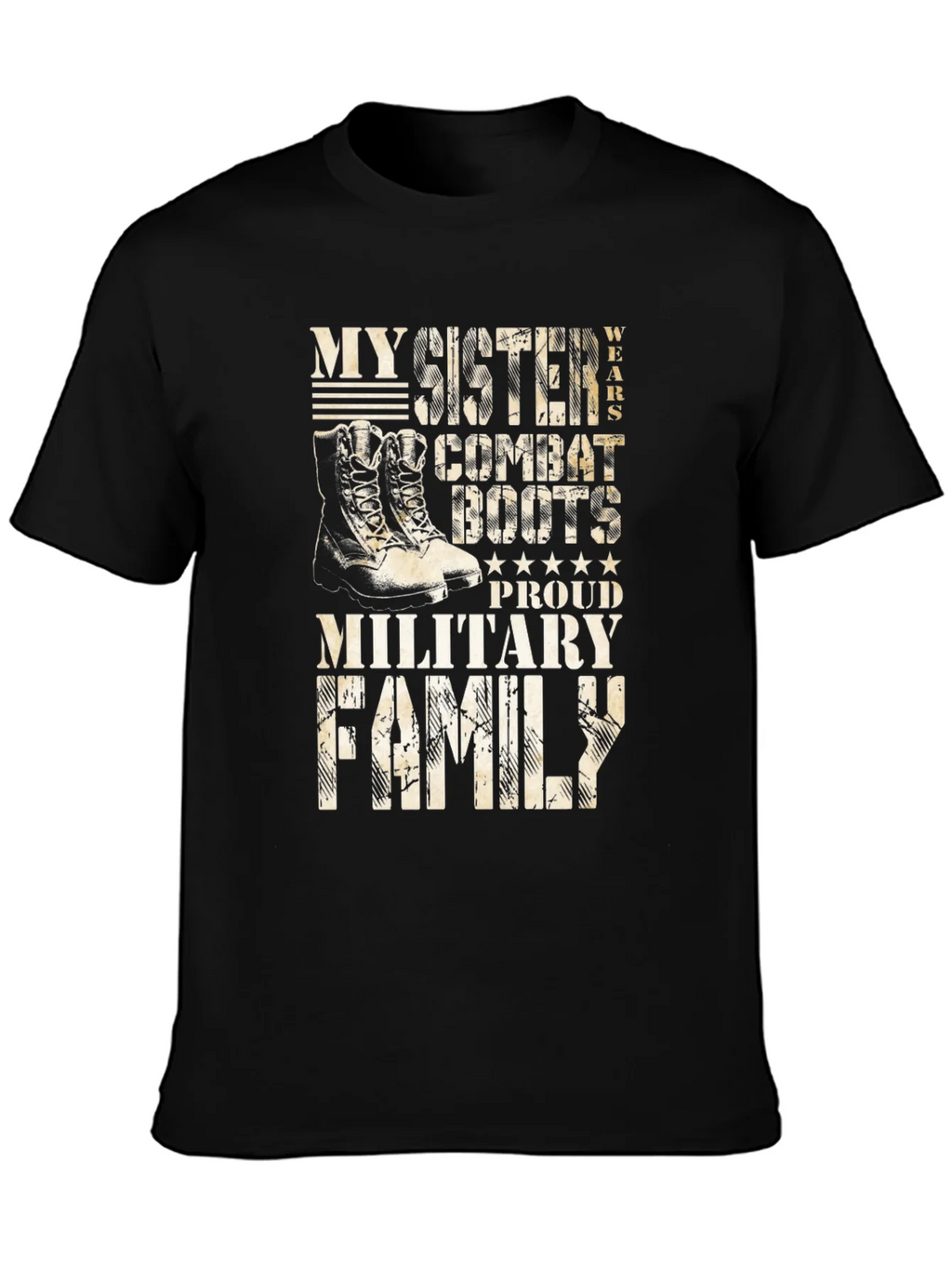 Military Family Sister Combat Boots T-Shirt product image 3