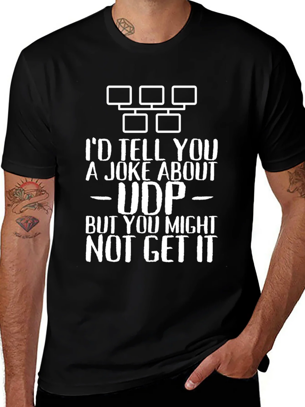 Funny UDP Joke T-Shirt - IT Humor product image 1