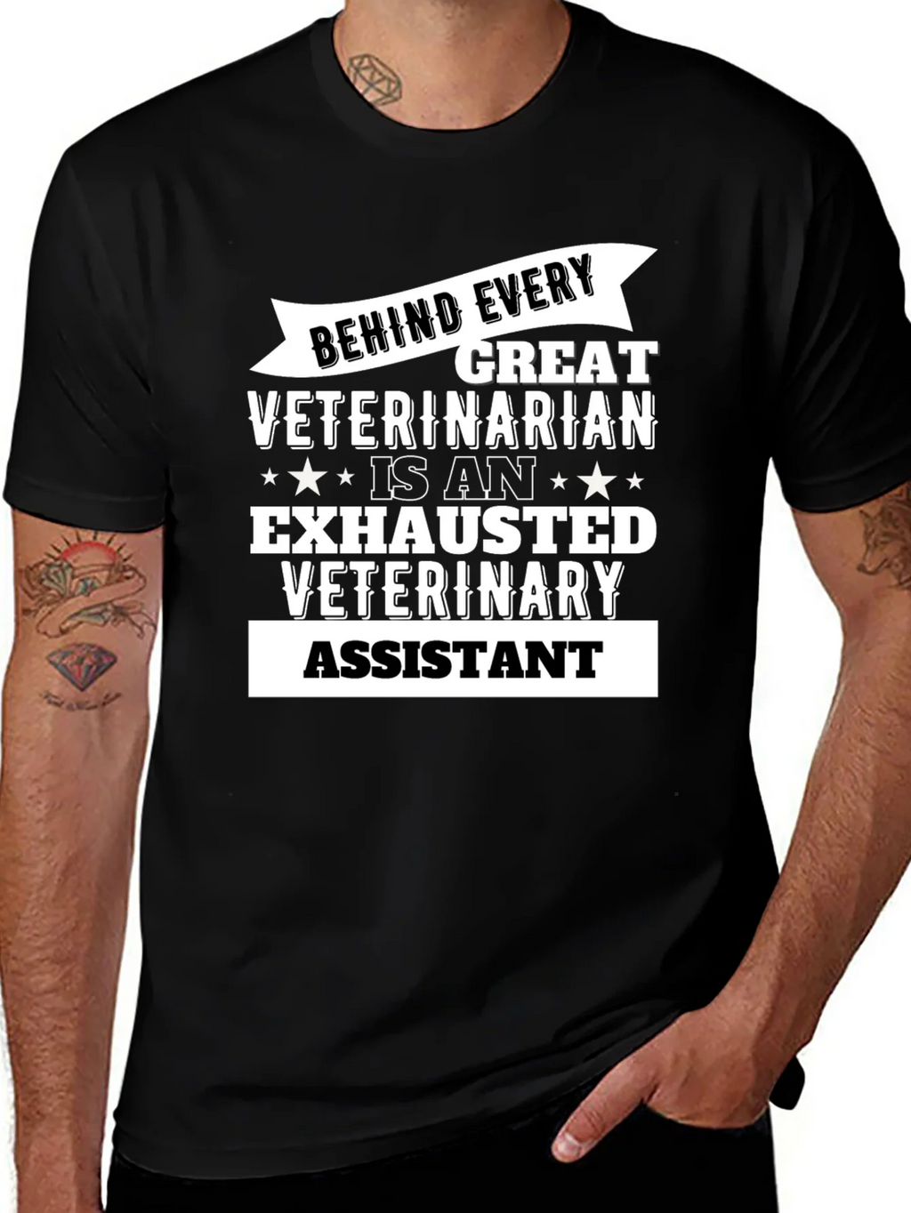 Exhausted Veterinary Assistant T-Shirt product image 1