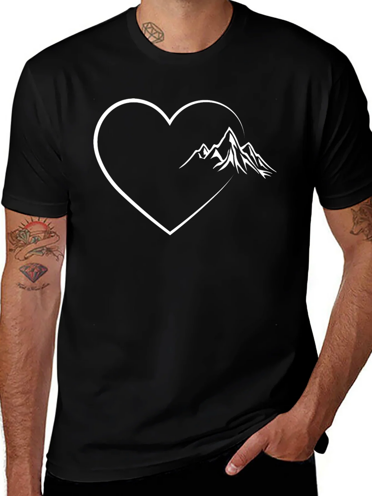 Mountain Heart Graphic Tee - Black product image 1