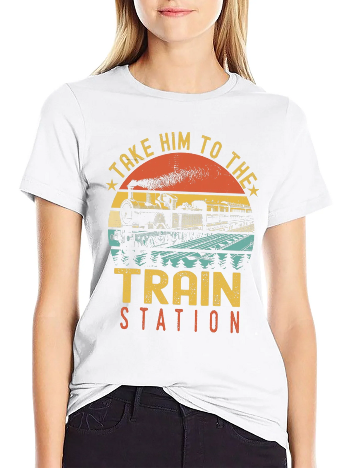 Vintage Train Station Graphic Tee product image 3
