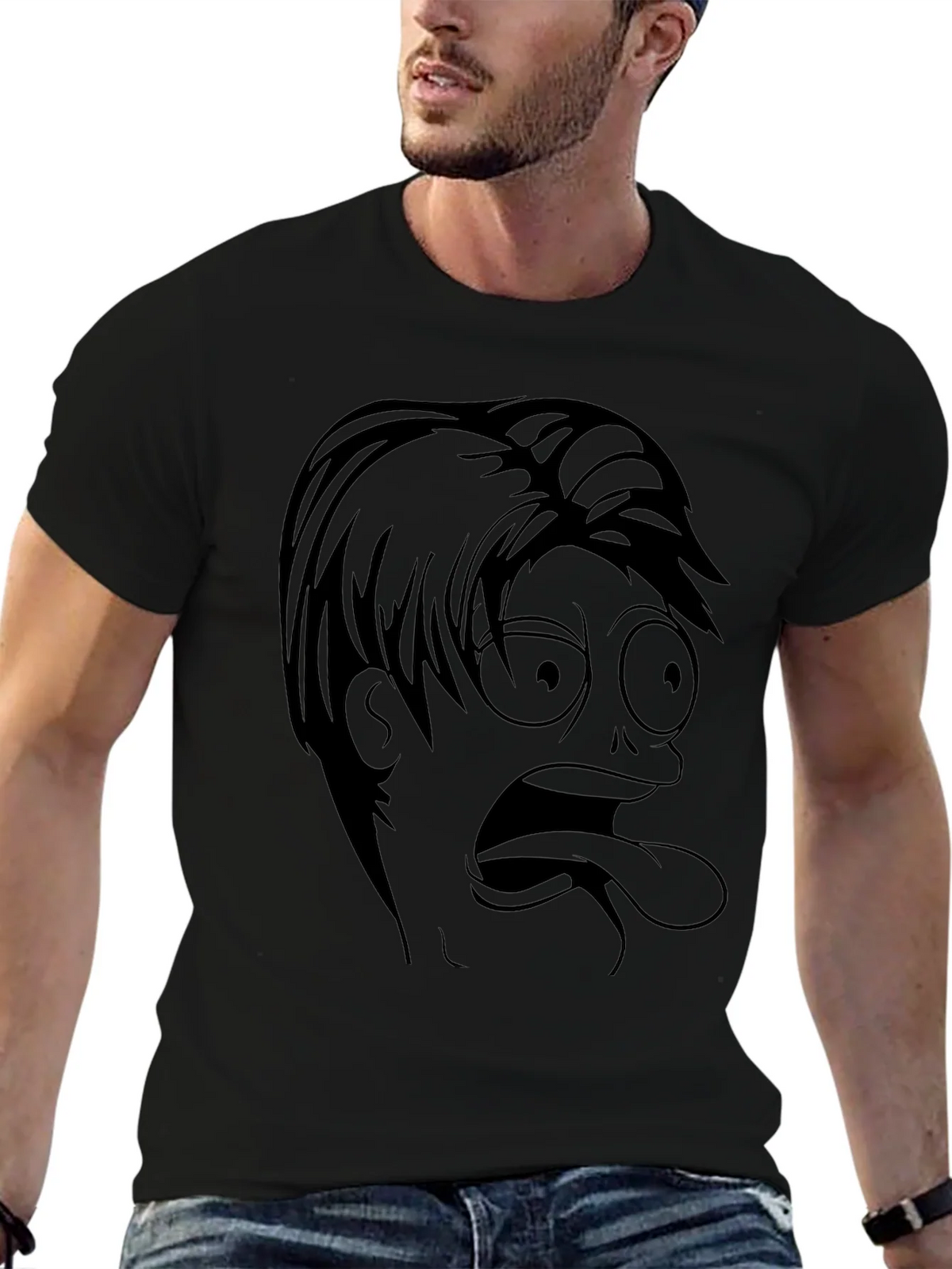 Cartoon Face Tee - Funny Graphic Print Shirt product image 6