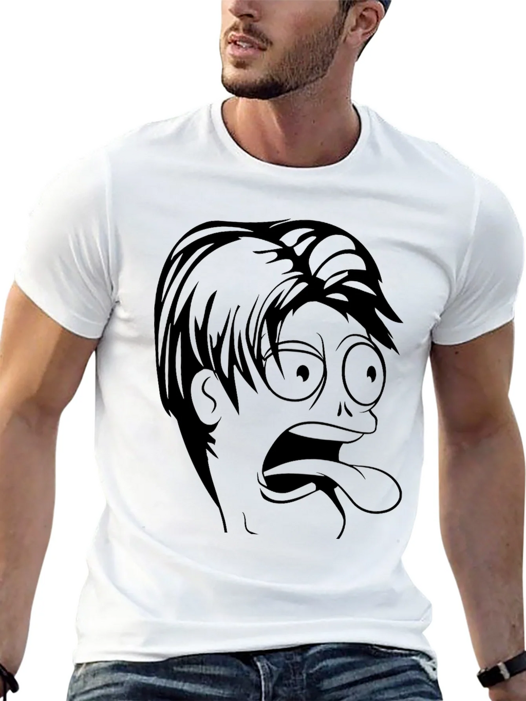 Cartoon Face Tee - Funny Graphic Print Shirt product image 12