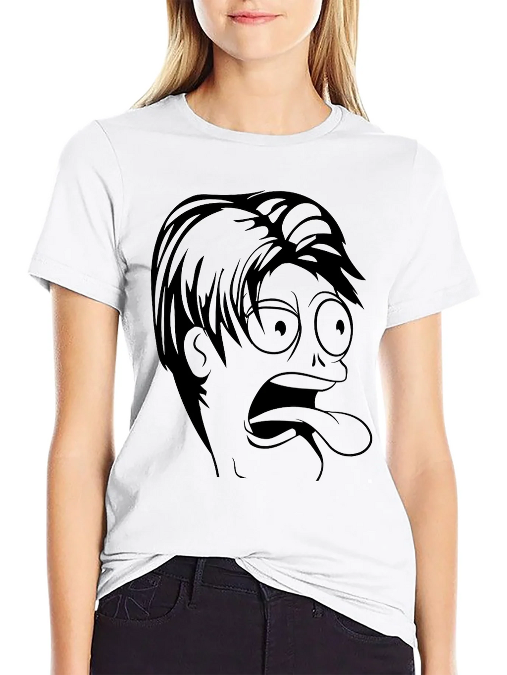Cartoon Face Tee - Funny Graphic Print Shirt product image 8