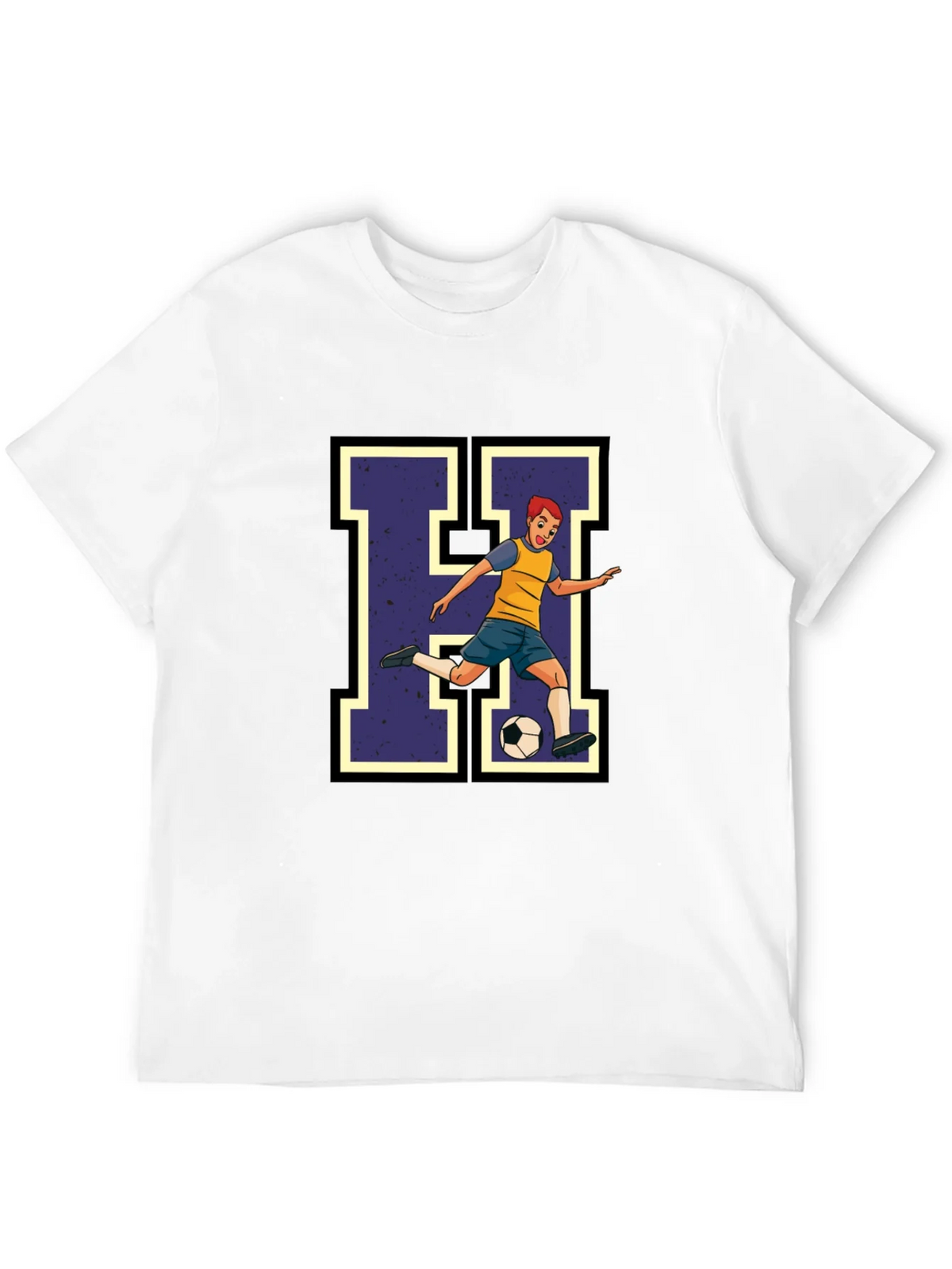 Soccer Player H Graphic Tee - Black product image 11