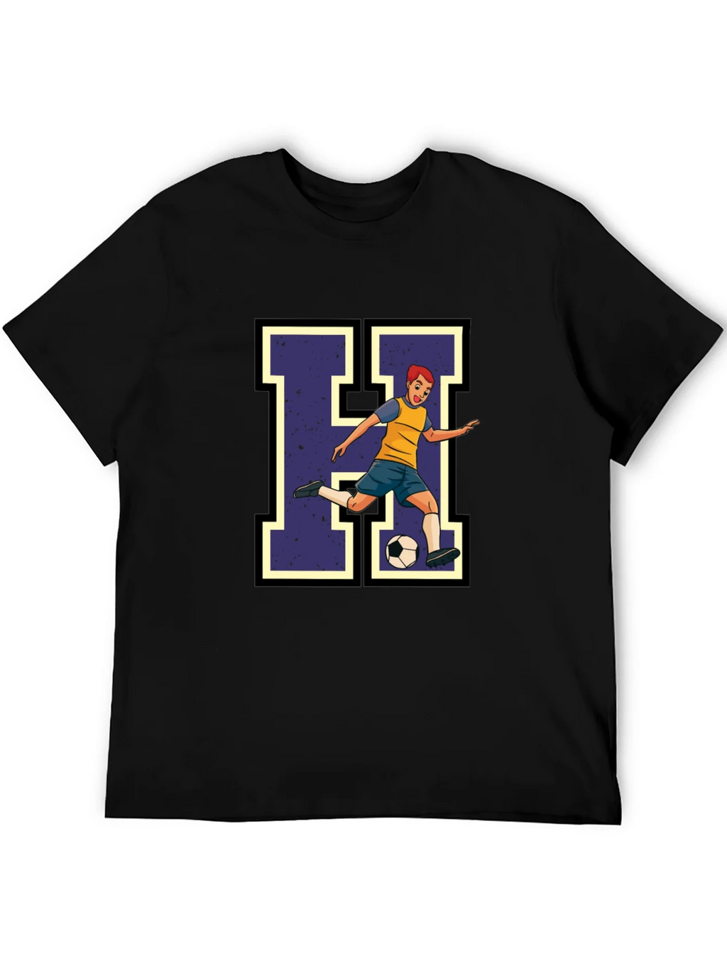 Soccer Player H Graphic Tee - Black product image 5