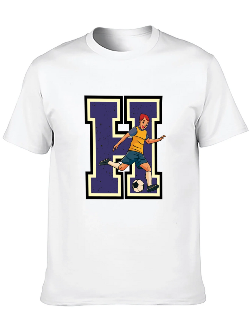 Soccer Player H Graphic Tee - Black product image 9