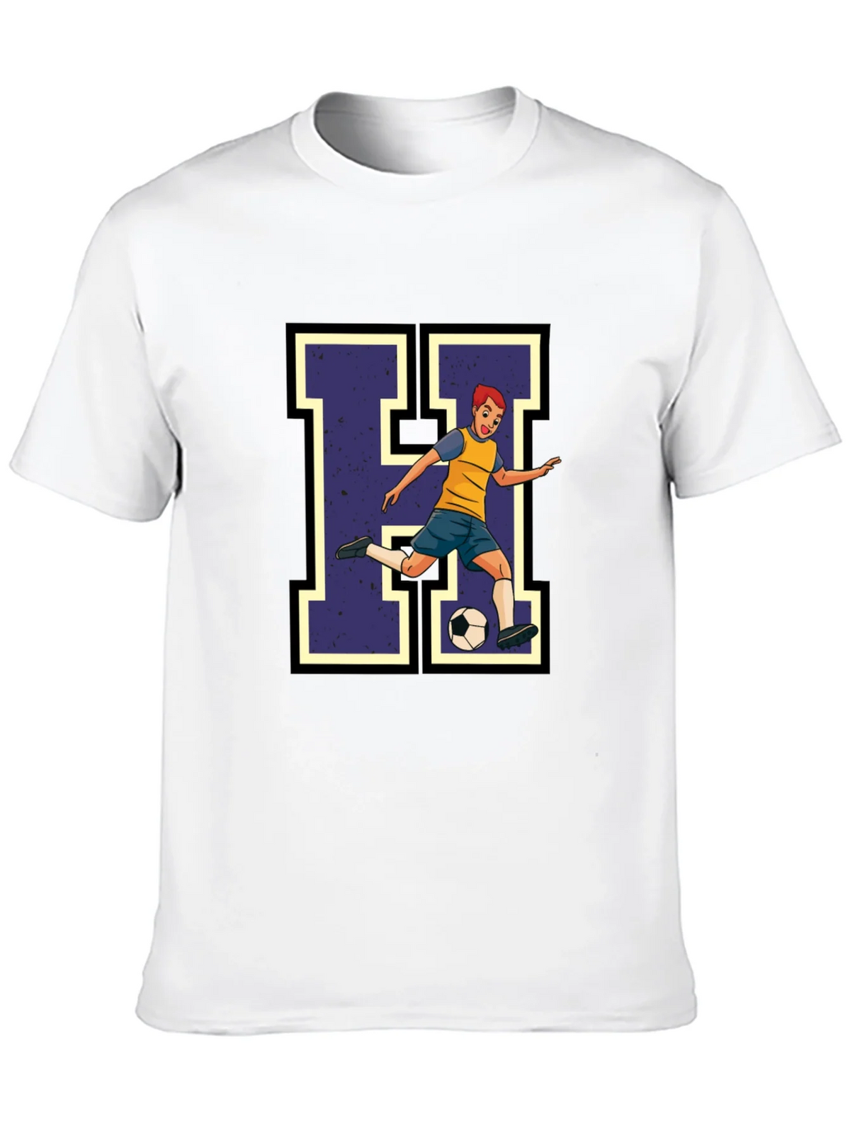 Soccer Player H Graphic Tee - Black product image 9