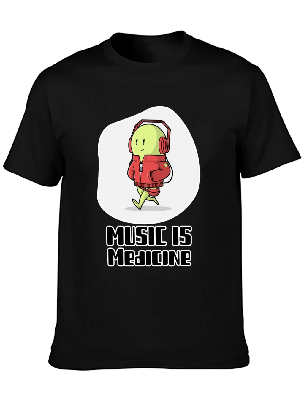 Music is Medicine T-Shirt - Cartoon Character with product image 2