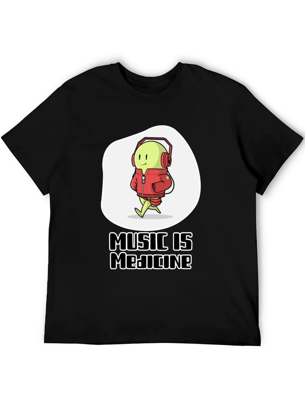 Music is Medicine T-Shirt - Cartoon Character with product image 4