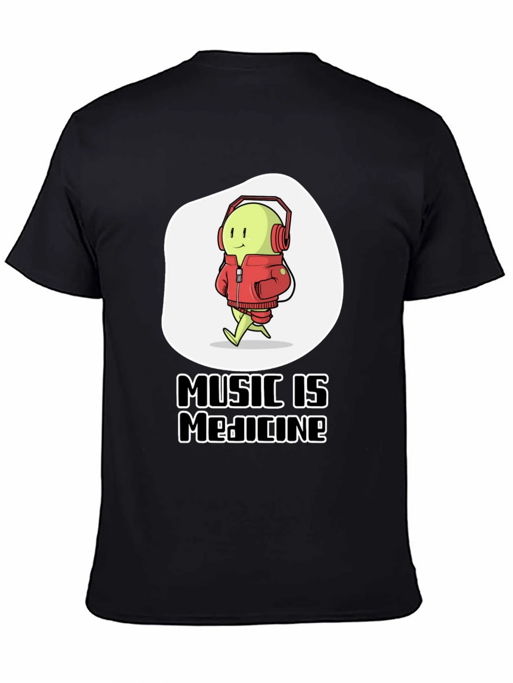 Music is Medicine T-Shirt - Cartoon Character with product image 3