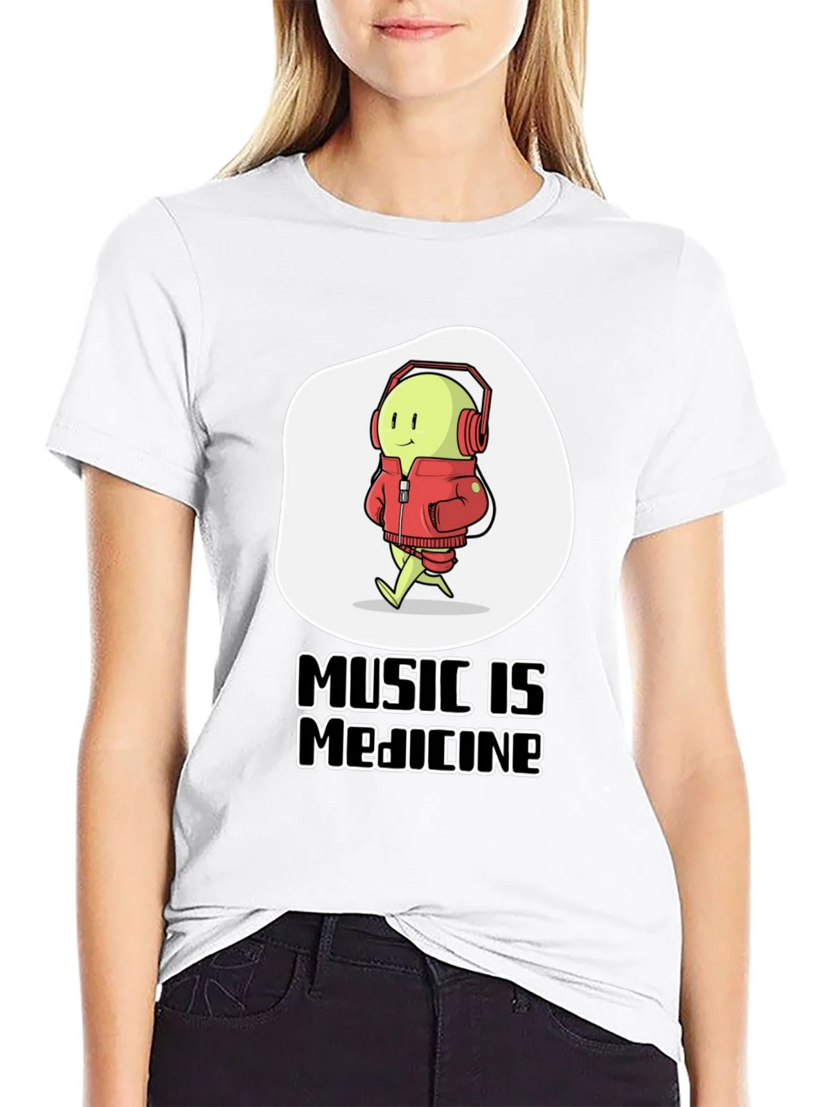 Music is Medicine T-Shirt - Cartoon Character with product image 7