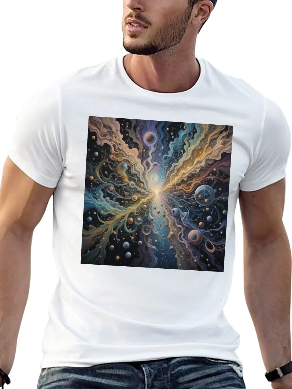 Cosmic Burst Graphic Tee - Vivid Universe Design product image 3