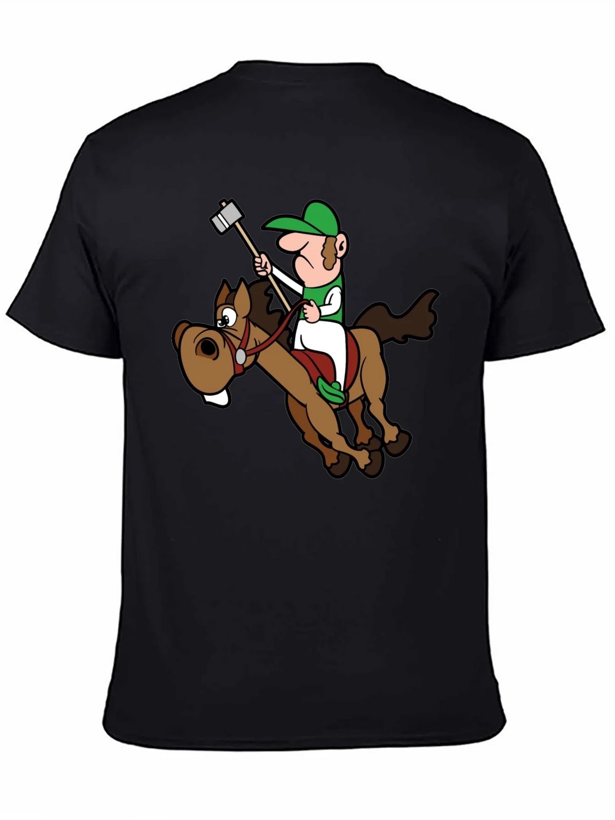 Novelty Cartoon Horse Rider T-Shirt product image 4