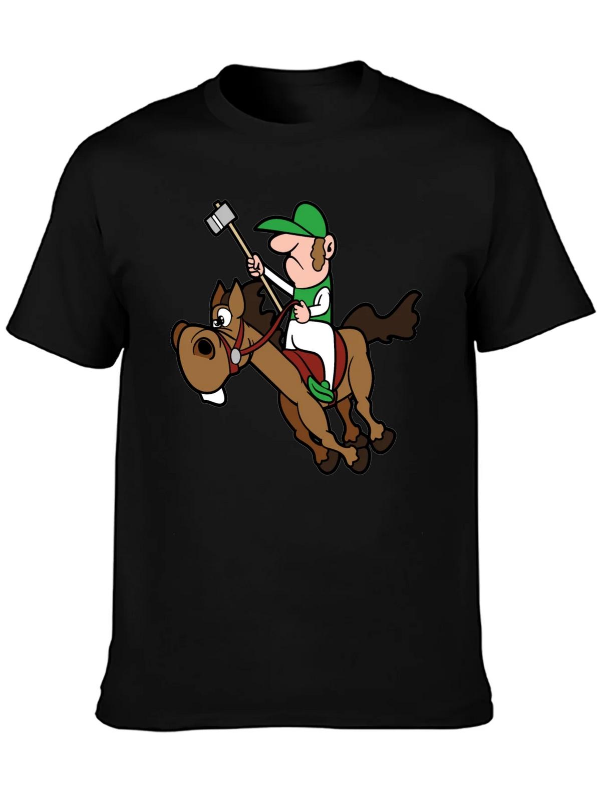 Novelty Cartoon Horse Rider T-Shirt product image 3