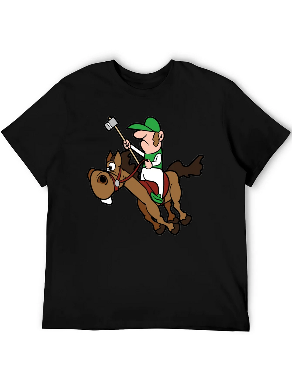 Novelty Cartoon Horse Rider T-Shirt product image 5