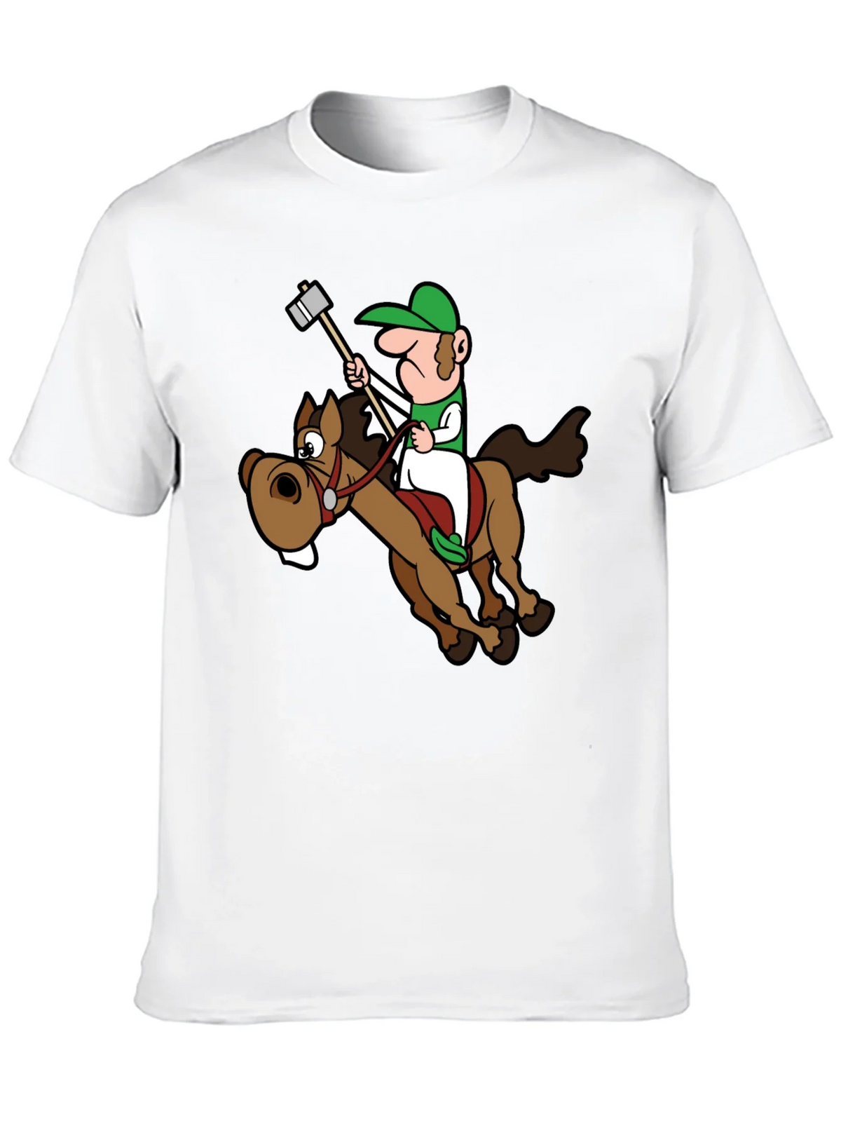 Novelty Cartoon Horse Rider T-Shirt product image 9