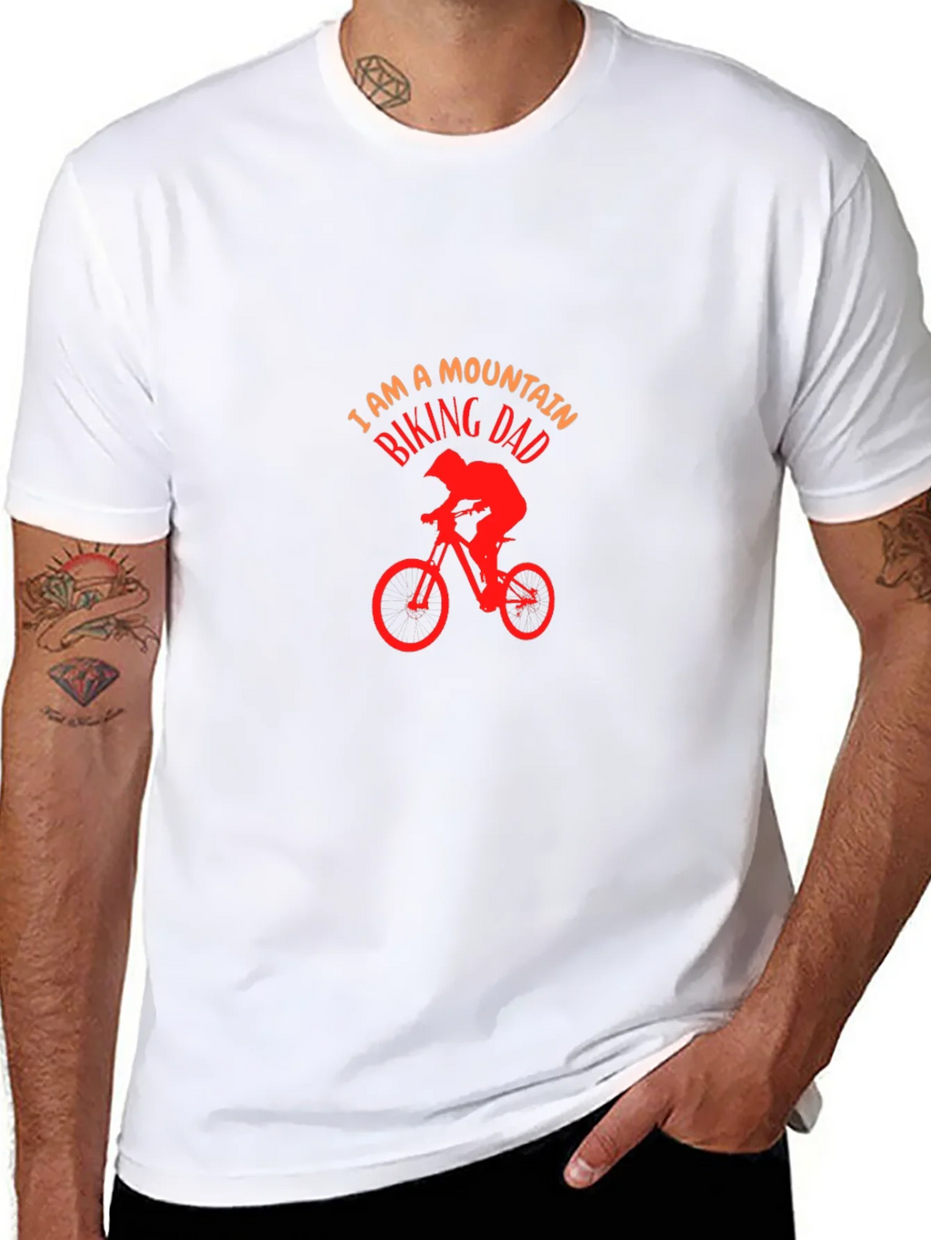 Mountain Biking Dad T-Shirt - Black Cotton Tee product image 7