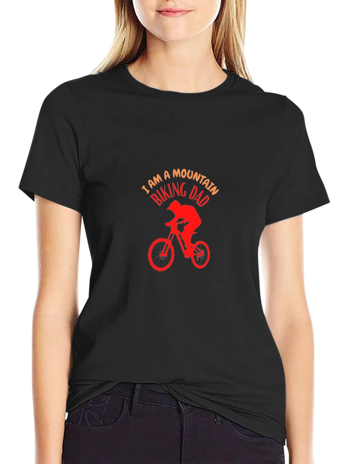 Mountain Biking Dad T-Shirt - Black Cotton Tee product image 2