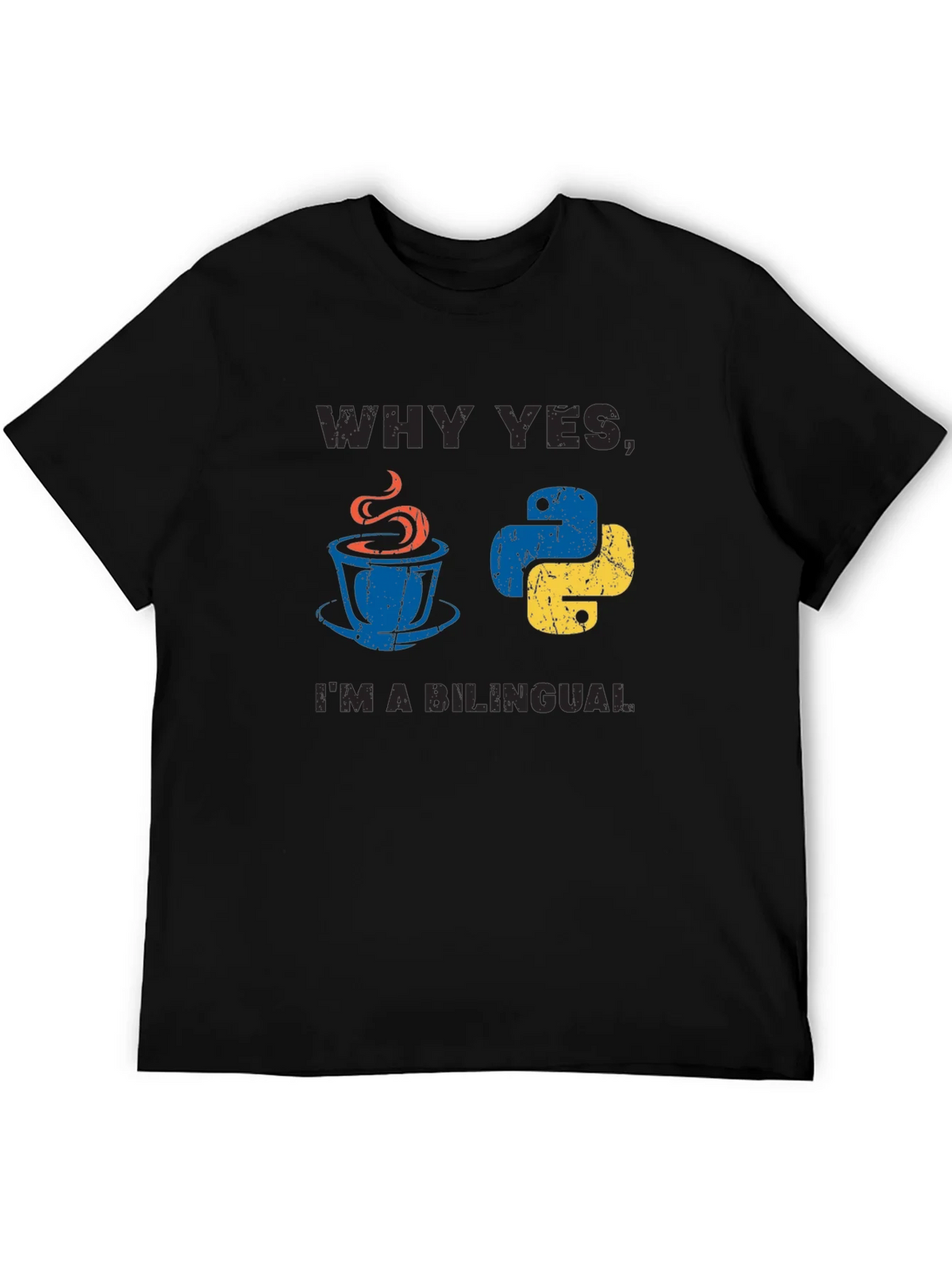 Bilingual Programmer T-Shirt Java & Python product image 3