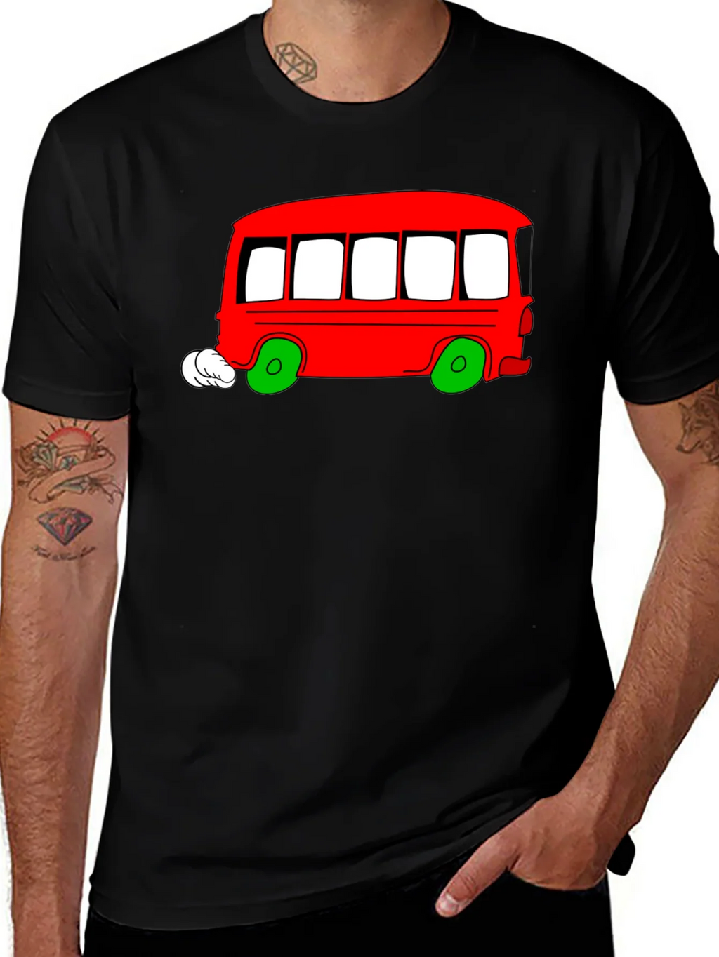 Cartoon Bus Graphic T-Shirt product image 1