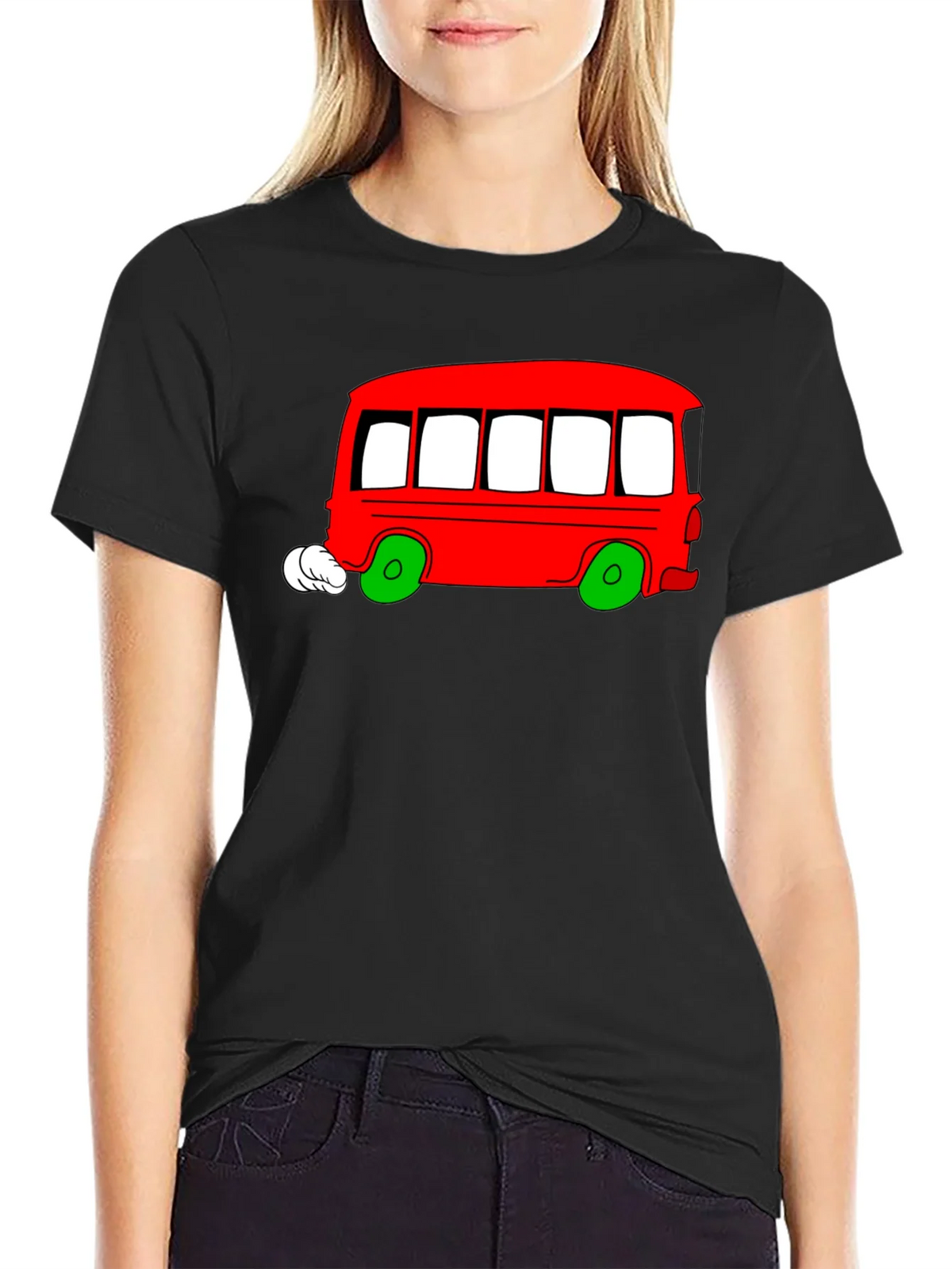 Cartoon Bus Graphic T-Shirt product image 2