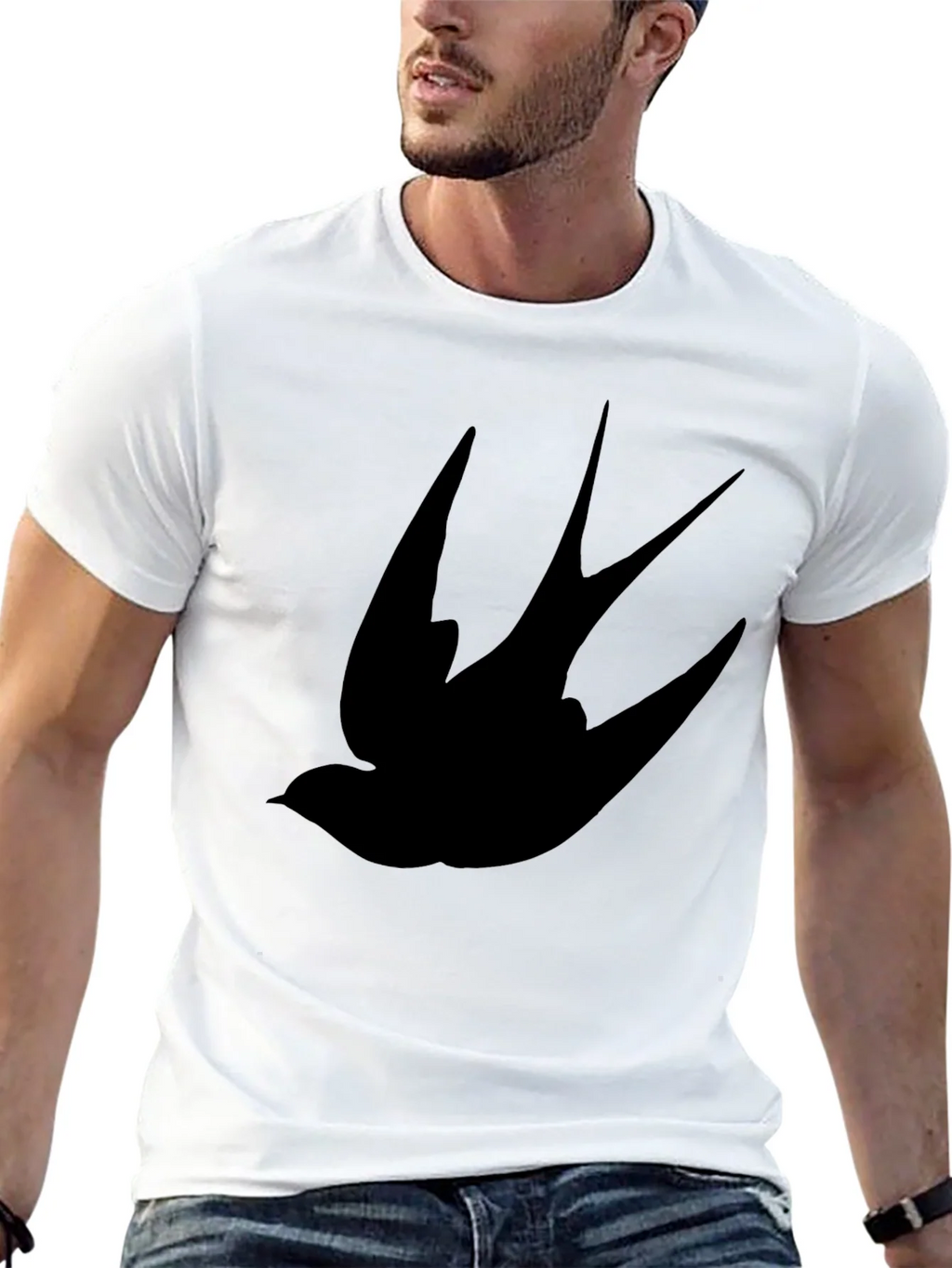Black Swallow Bird Graphic Tee product image 12