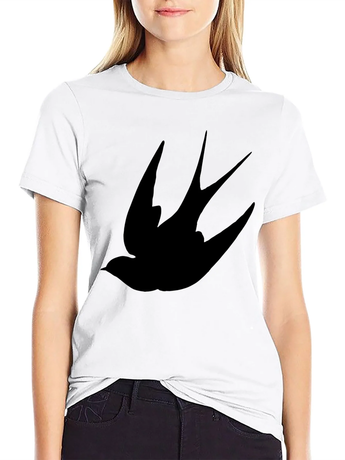 Black Swallow Bird Graphic Tee product image 8