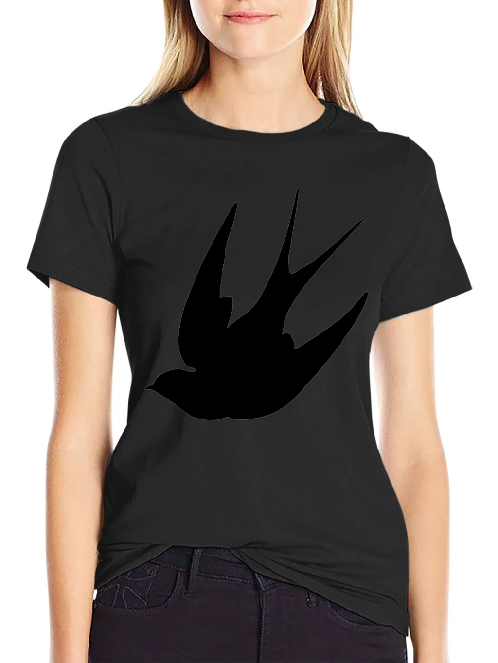 Black Swallow Bird Graphic Tee product image 2