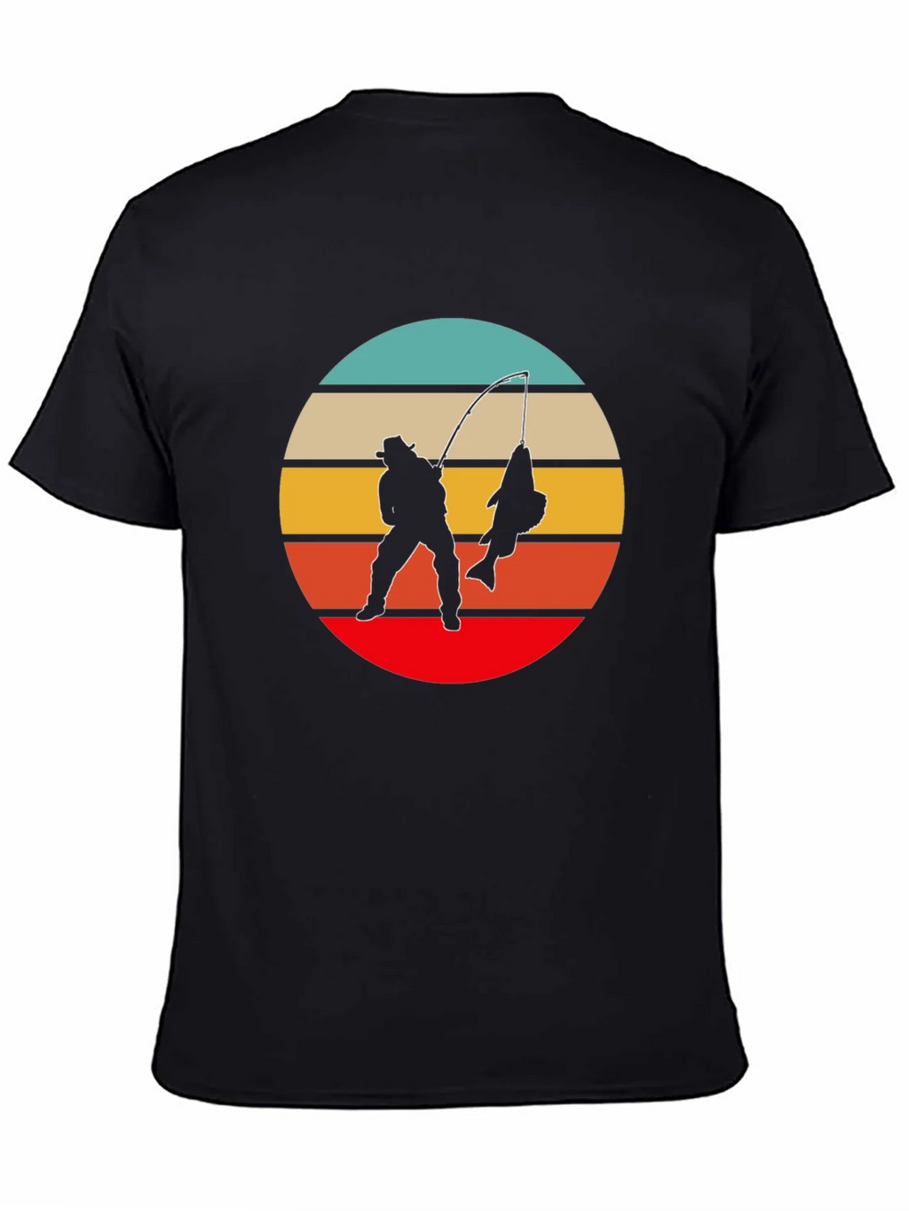 Retro Fishing T-Shirt - Fisherman Silhouette Design product image 4