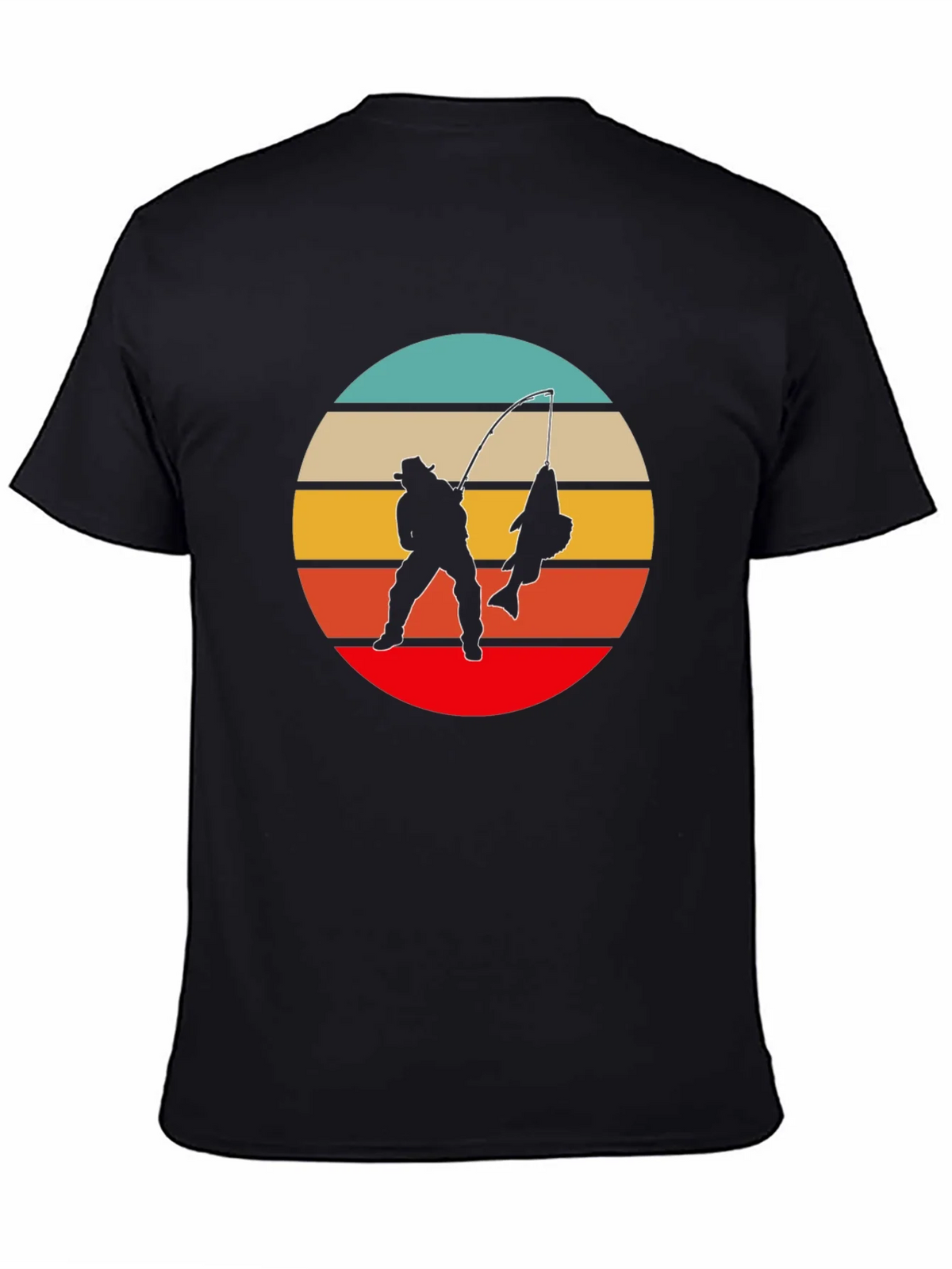 Retro Fishing T-Shirt - Fisherman Silhouette Design product image 4