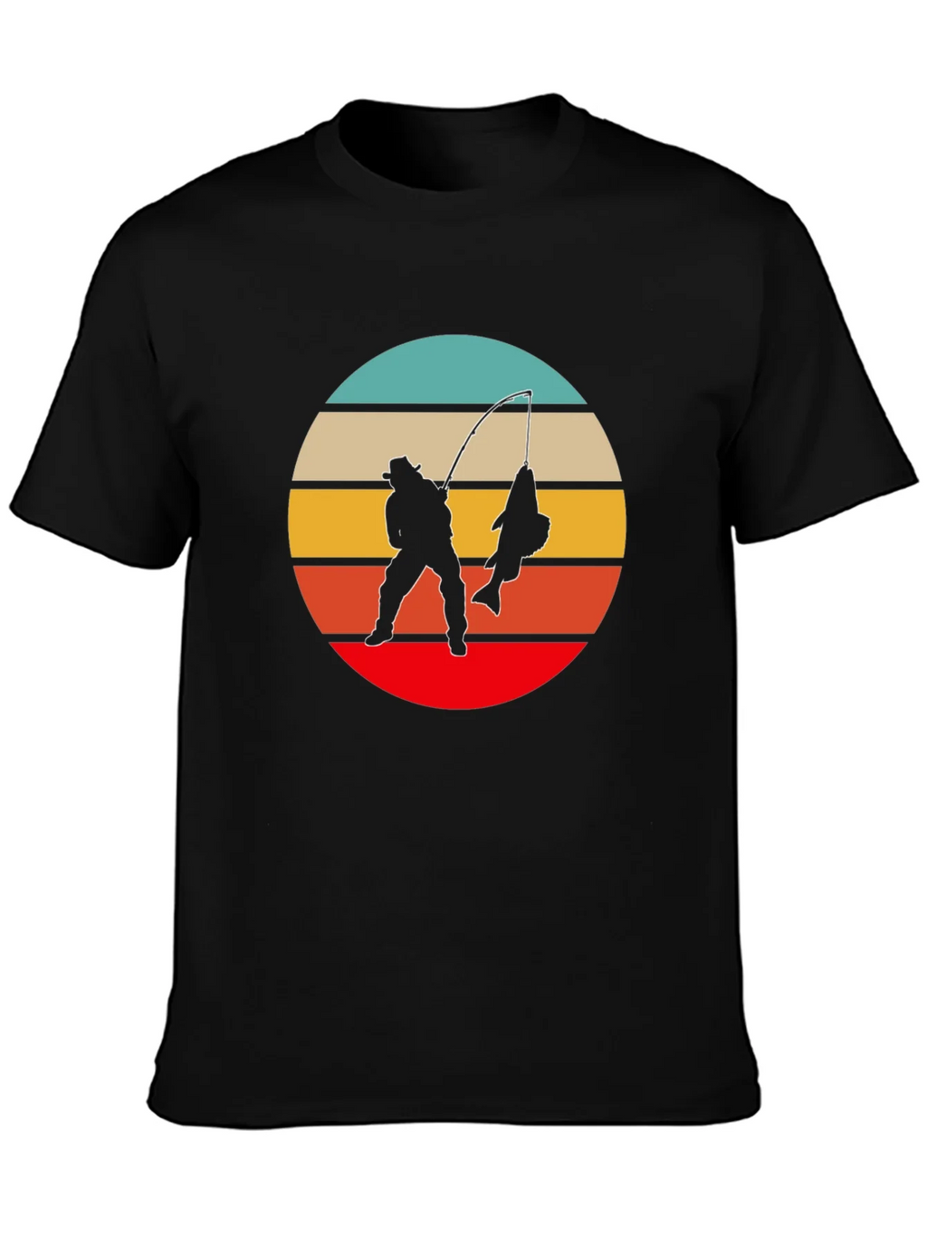 Retro Fishing T-Shirt - Fisherman Silhouette Design product image 3