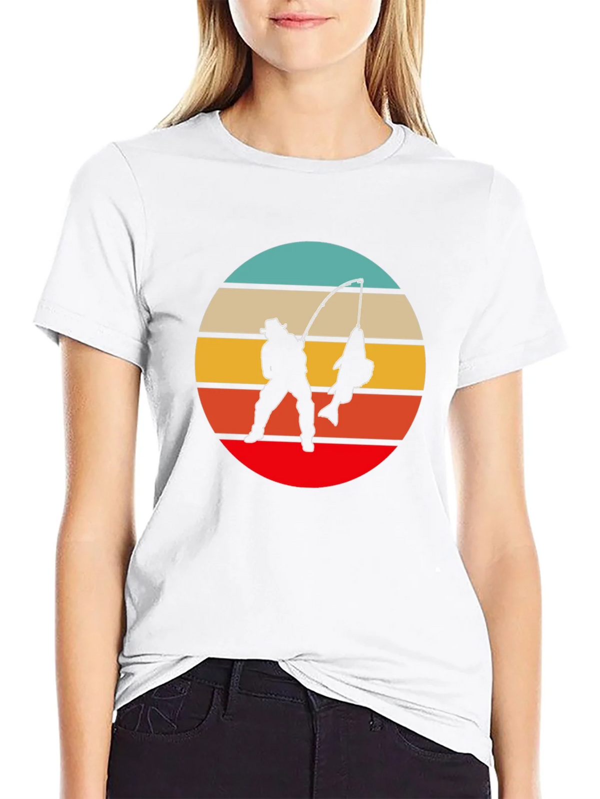 Retro Fishing T-Shirt - Fisherman Silhouette Design product image 8