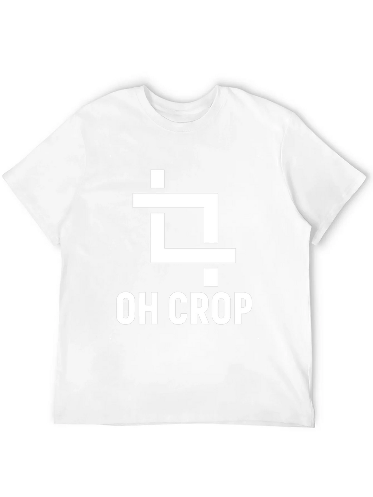 Oh Crop Funny Graphic Tee - Black Cotton T-Shirt product image 5