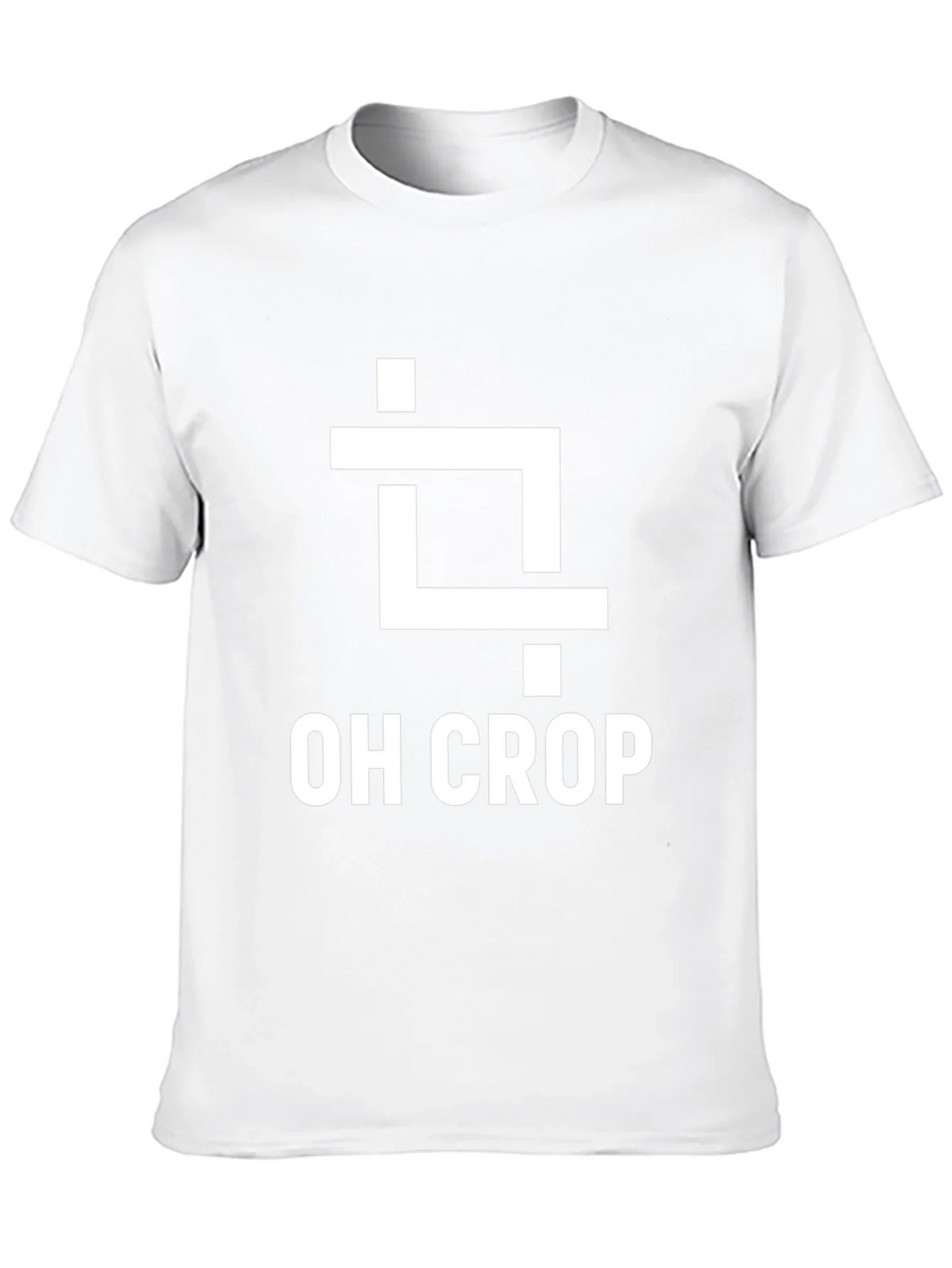 Oh Crop Funny Graphic Tee - Black Cotton T-Shirt product image 4