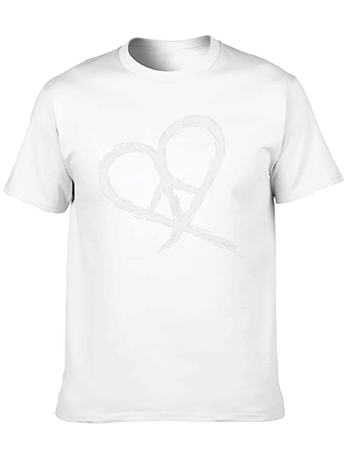 Heart Peace Sign Graphic Tee - Black product image 7